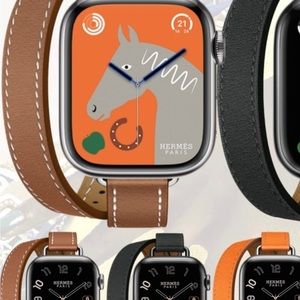 Gently used Hermes double Apple Watch strap